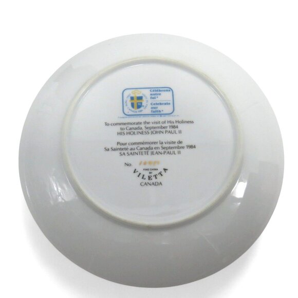 POPE Papal CANADA Visit 1980s Plate And Figure John Paul II - Picture 3 of 11